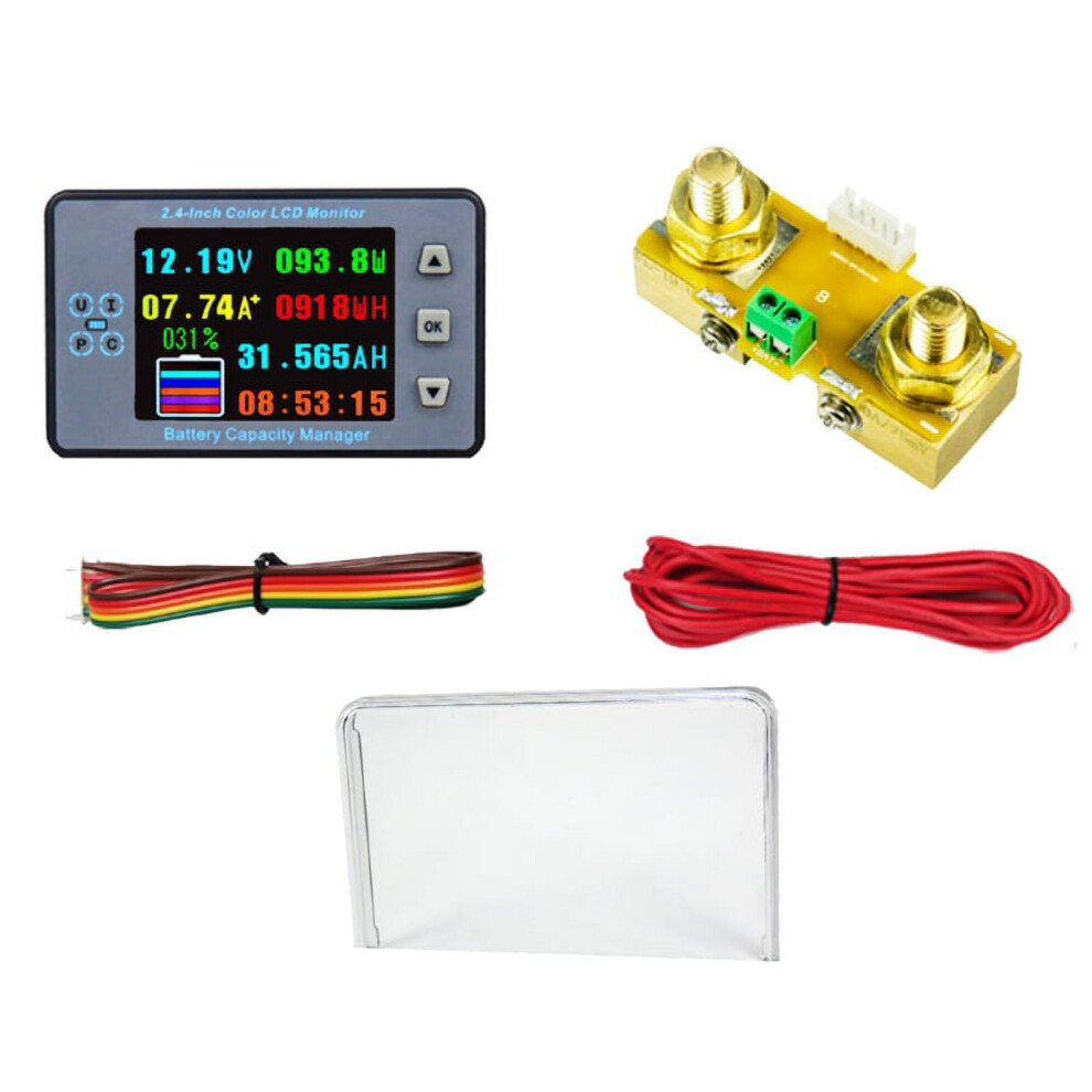 Va9810 2.4 Inch Voltage Meter+100A Diverter+Case Coulometer Capacity Power Detector Monitor For Electric Vehicle/Rv 9130661652537