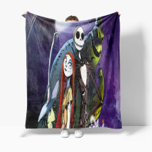 Flanelová deka s motívom Jacka Skellingtona na Halloween, vianočná deka Sally Meant to Be, darček k narodeninám pre mužov a ženy, 30*40A-7