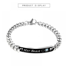 Bracelets de couple Yinrunx, bijoux assortis pour lui et elle, jolis bracelets compatibles avec les motifs roi et reine