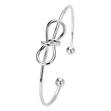 Sterling zilveren armbanden voor dames, verstelbare manchetarmbanden, eenvoudige open armbanden, cadeau voor moeder of vrouw - compatibel met XYZ