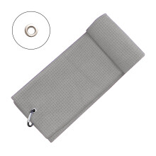 Microfiber golfhanddoek met karabijnhaak, wafelpatroon, superzacht, absorberend, geschikt voor het reinigen van golfclubs en -ballen, golfaccessoires