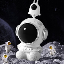 Des astronautes de Hong Kong tiennent des ventilateurs sans pales à l'extérieur, petit ventilateur de chargement USB pour astronautes