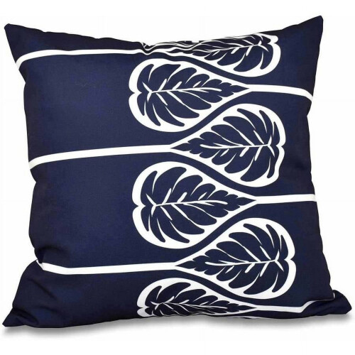 Μαξιλάρι Simply Daisy 16" x 16" Fern2 με λουλουδάτη εκτύπωση, μπλε σκούρο