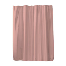 Roze douchegordijnvoering van waterdicht plastic met magneten en 12 haken, 71 x 71 inch.