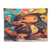 Gobelíny Charmander Tapiserie Nástěnná dekorace pro obývací pokoj Ložnice Koupelna Deka Nástěnné umění