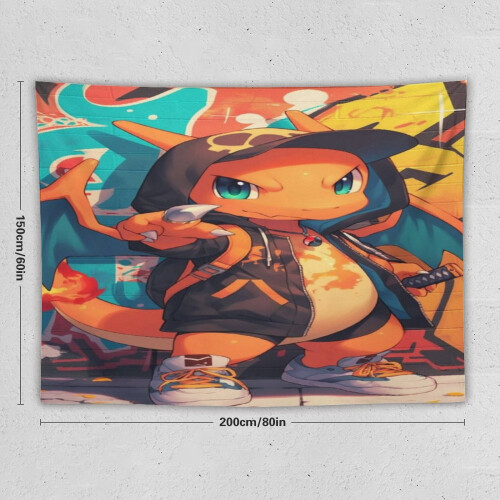 Ταπισερί Charmander Ταπισερί Κρεμαστό για Σαλόνι, Υπνοδωμάτιο, Διακόσμηση Ντορμ, 1