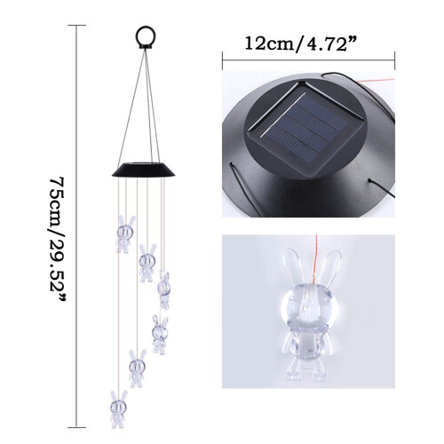 YiFudd Windspiel für den Garten, LED-Laterne 2