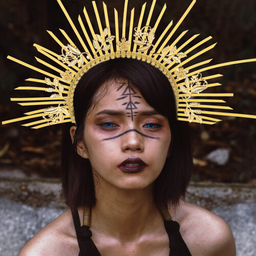 Κίτρινη στολή για το Halloween με κορδέλα Eease Spiked Mary Goddess 2