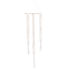 Tapiz decorativo tejido para almacenamiento, perchero de pared para sombreros, perchero de cuerda de algodón tejido para pared.