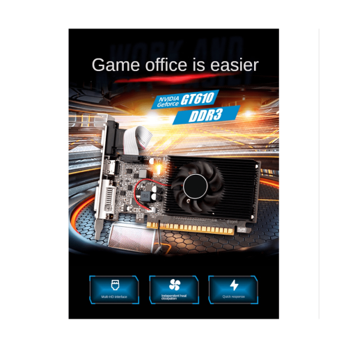 GT610 Υπολογιστής Επιτραπέζιος Υπολογιστής Gaming Μικρή Θήκη DDR3 Μνήμη Κάρτα Γραφικών 2