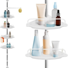 Étagère d'angle de douche réglable / Étagère de salle de bain - 4 étagères 1410
