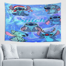 Tapisserie murale Stitch Wall, décoration murale pour chambre de garçon ou de fille, salon, 152 x 102 cm