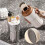 Black new coffee thermos with temperature display, 410 ml keeps warm 5