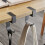 2pcs Portable Hanging Bag Hook Handbag Holder Multifunctional Table Hook Grey 5