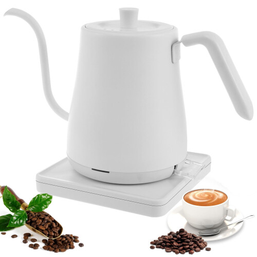 Grusce Ηλεκτρικός βραστήρας Gooseneck 800ml Γρήγορη θέρμανση 1000W, από ανοξείδωτο ατσάλι, 1