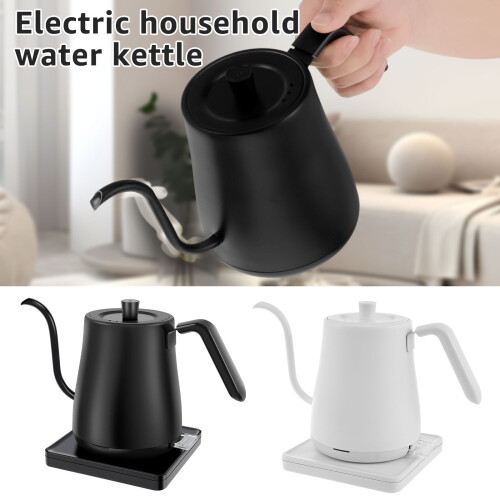 Grusce Ηλεκτρικός βραστήρας Gooseneck 800ml Γρήγορη θέρμανση 1000W, από ανοξείδωτο ατσάλι,