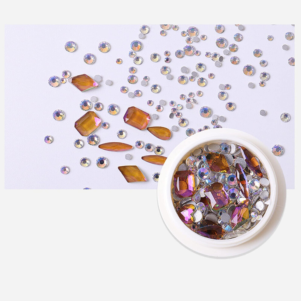 Nail Art Rhinestones MultiShape Flatback Crystals 031 Assorted Acrylic Nail Decoration Set