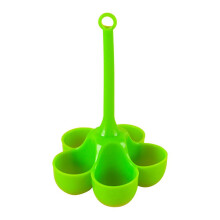 Cócaire Uibheacha Silicone 5 Pholl Tráidire Uibheacha Gaile Ardteochta Uirlisí Bia Comhlántacha Grád Bia Glas