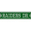 Placa de metal decorativa "Raiders Dr" para porta de casa, garagem ou parede. Tamanho: 4x16 polegadas. 1