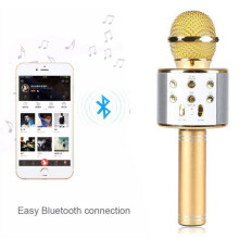 WS858Bluetooth Langaton Karaoke-Kämmenmikrofoni USB KTV-soitin Bluetooth-mikrofoni Kaiutin Äänittää Musiikkia