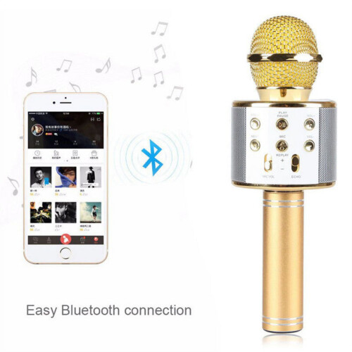 WS858Ασύρματο μικρόφωνο χειρός Bluetooth με καραόκε, USB, KTV Player, Bluetooth, μικρόφωνο, ηχείο,