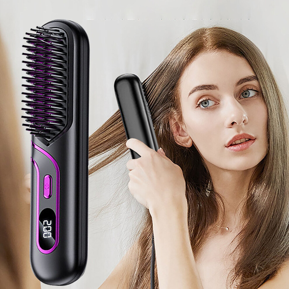 Sales Today Clearance! FAJHHA Wireless USB Hair Straightener,Portable USB Charging Straightening Iron,Home Hair Styling Splint Roll