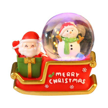 Yonrjhukm Kerstdecoratie met de Kerstman in de vorm van een sneeuwbol, feestelijke versiering voor huis en auto met verlichting, ideaal kerstcadeau