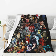 Hororový film Joker Halloween flanelová deka bytová dekorace celoroční deka na pohovku 50X60 palců