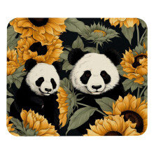 Hochwertiges Mauspad – Niedliches Panda-Sonnenblumen-Design – Kompatibel mit allen Mäusen – Glatte Oberfläche für präzise Steuerung –