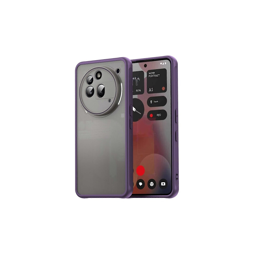 For Nothing Phone (3A) Pro Case Drop Protection Airbags Frosted Transparent Pc+Tpu Phone Case Multicolor Purple 9164030327610