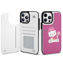 Pochacco Kompatibelt iPhone14Pro Max Pung-etui med Kortholder, PU-læderfolie, Magnetisk Lukning og Stødsikkert Cover til Kvinder/Piger
