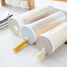 PP Hoge Voedselbewaarcontainer voor Spaghetti, Noedels en Pasta met afsluitbaar deksel, transparant, lichtblauw