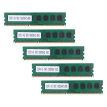 5 barrettes de mémoire RAM DDR3 4 Go PC3-12800 1,5 V 1600 MHz 240 broches pour PC de bureau, sans tampon et non ECC