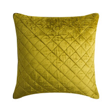 HomeCentric Stoelkussenhoes, 30x30 cm decoratieve kussenhoes voor bank, gewatteerd fluweel met ritssluiting, groen, Lemongrass Soul