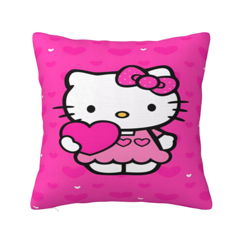 Μαξιλαροθήκη Hello Kitty με σχέδιο κινουμένων σχεδίων, Διακοσμητικά καλύμματα