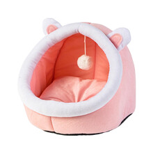 TOOYFUL Kattenmandjes voor binnenkatten, Warme Grot Slaapmand voor Kleine Puppy's en Kittens Roze