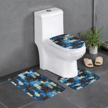 Panthers Team 3-teiliges Badezimmerteppich-Set, rutschfester Badezimmerteppich, 80 x 51 cm