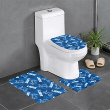 Det_Lions Team 3-delige badkamertapijtset, antislip badkamertapijt 24x16 inch