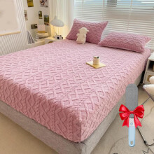 Luxury Velvet Mattress Cover Set, Breathable & Noiseless, King 180x200cm, compatible with King Size Mattress