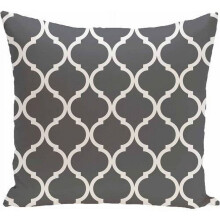 Simply Daisy Geometric Print Decorative Pillow, 16" x 16", Grey