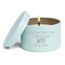 Duftkerze 8oz mit Deckel - "Man muss es einfach eins nach dem anderen nehmen" Lustiges Geschenk für Mama, Ehefrau, Schwester, beste Freundin,