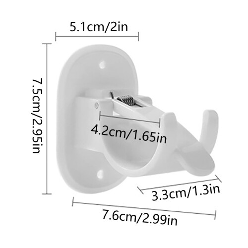 4PCS Non-Punching Hanging Rod Clips Compatible with Horizontal Bars 2