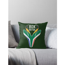 AIVO Bokbefok Springbok Ansigt Sydafrika Flag Pudebetræk Pudebetræk Sofa To Sider