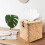 Square Seagrass Tissue Box Natural Handmade Straw Tissue Cover 2 Count 2