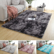 Hariumiu pluizig tie-dye vloerkleed, modern, superzacht, kleurrijk, lang pluche, machinewasbaar, antislip, geschikt voor woonkamer, slaapkamer,