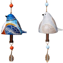 Lebhafte Vogelspiel-Serie, Windspiele aus Kunstharz, Garten-Windspiele, Wohnaccessoires, B