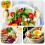 2Pcs Stainless Steel Serving Spoons Fruit Salad Spoons Salad Fork (Golden) 3