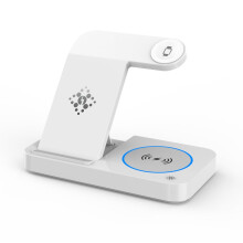 3-in-1 opvouwbaar draadloos oplaadstation voor iPhone 13/12/11/X, compatibel met AirPods 2/Pro en Apple Watch.