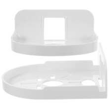 Lot de 2 étagères de salle de bain, support mural pour haut-parleur, moniteur ou télévision, en acrylique blanc bébé