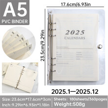 Carnet de notes agenda en liquidation 2025 Bloc-notes calendrier Page intérieure A5 Carnets de planification manuels d'efficacité